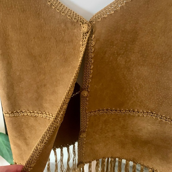 Vintage Kroshetta Suede Jacket With Fringe - Picture 2 of 4